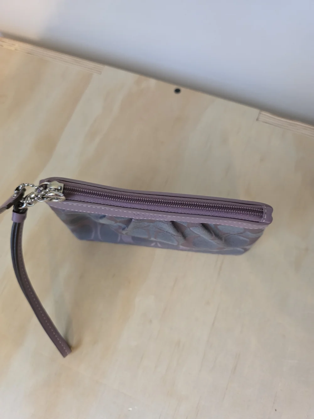 Coach Lilac Signature Wristlet